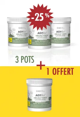 3+1 ANGEBOT - Cryo Tonerde Breiumschlag zur Linderung von Muskeln und Gelenken - AGYflex® GRÜNER ARGILLE