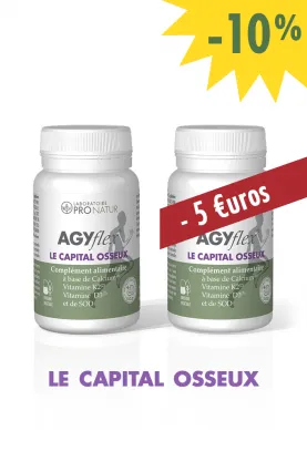 Partij van 2 - Voedingssupplement voor botversterking - AGYflex® LE CAPITAL OSSEUX