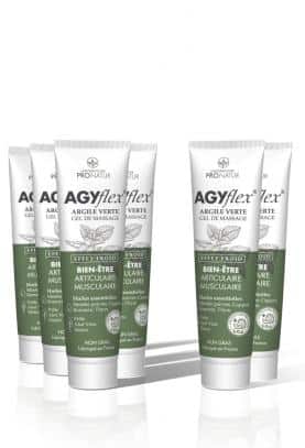 4 + 2 OFFERTS AGYflex® ARGILE VERTE - Gel de Massage pour Muscles et Articulations