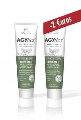 Lot de 2 AGYflex® ARGILE VERTE - Gel Musculaire et Articulaire