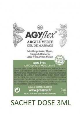 Echantillon 3 ml - AGYflex® ARGILE VERTE gel de massage