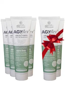 4+2 OFFERTS - Gel pour un massage antidouleur - Bien-être articulaire et musculaire - AGYflex® ARGILE VERTE