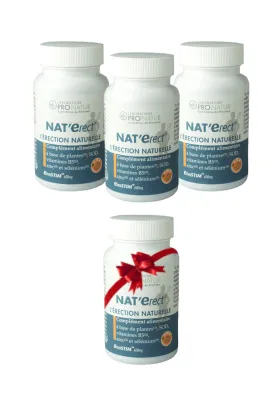 3+1 Offert - Flux Sanguin et Libido - Nat'Erect® L'ÉRECTION NATURELLE