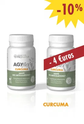 Lot de 2 - Nahrungsergänzung zur Entlastung der Gelenke - AGYflex® CURCUMA