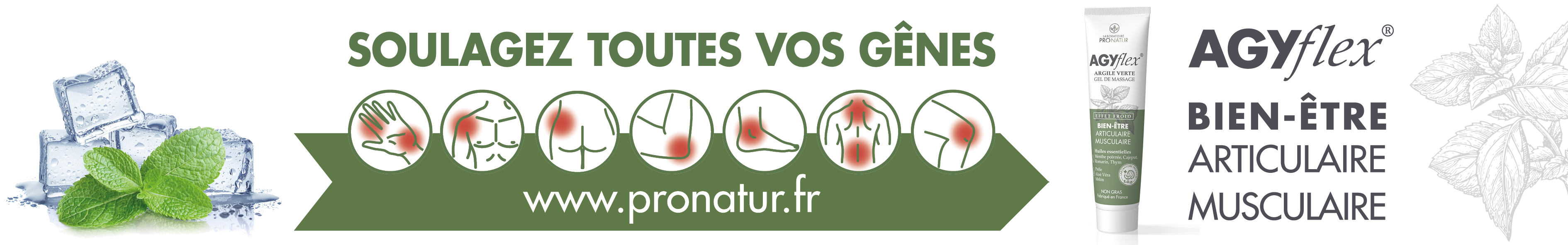 Gel de Massage Antidouleur à l'Argile verte et aux 7 Plantes 