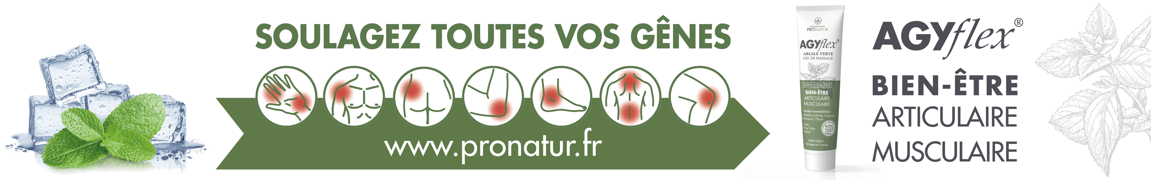 Pain Relief Massage Gel with Green Clay and 7 Herbs